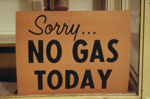 Photo of sign in window